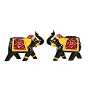 ELEPHANT WOODEN T LIGHT BLACK