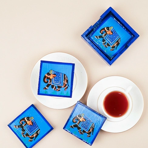 ELEPHANT COASTER BLUE
