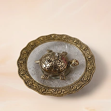 TORTOISE WITH PLATE GOLDEN