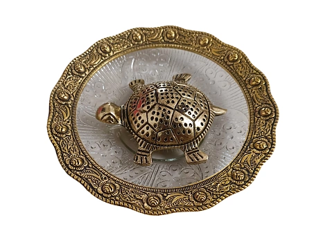 TORTOISE WITH PLATE GOLDEN