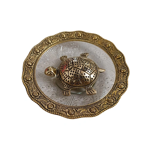 TORTOISE WITH PLATE GOLDEN