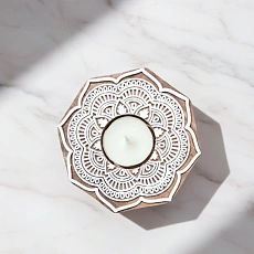 WOODEN T LIGHT HOLDER