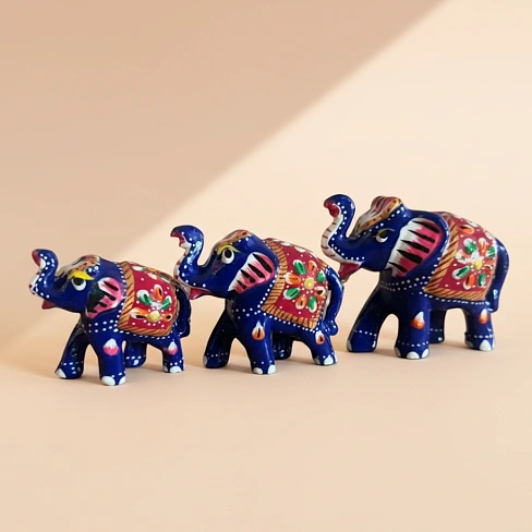 FIBER ELEPHANT SET OF 3